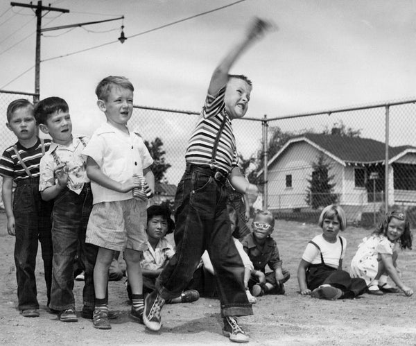 Children participating in a beanbag throwing contest in Denver, June 2, 1952. COURTESY THE DENVER POST VIA GETTY IMAGES, #DPL_1084302