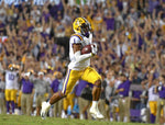 Ja’Marr Chase runs free on a 78-yard touchdown reception from Joe Burrow early in the game against Texas A&M, Nov. 30, 2019, in Tiger Stadium. Travis Spradling / The Advocate