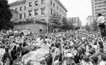 The Trail Blazers borrowed 10 convertibles from the Rose Festival Association to carry the players and coaches through the streets of downtown Portland for the 1977 NBA championship victory parade. Roger Jensen / The Oregonian/OregonLive