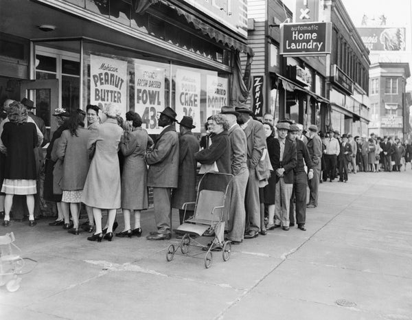 People line up at Mohican Market at 2643 Main St. to get their ration of butter in June 1946. Buffalo News archives