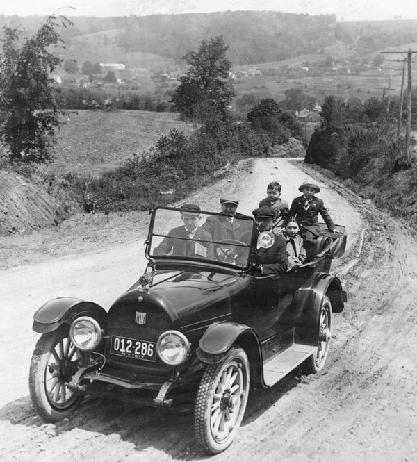 Godfrey Prenevall and his family out for a Sunday drive in this Willys-Overland (the name that meant Jeep for decades), in 1917. Courtesy Mary Keller