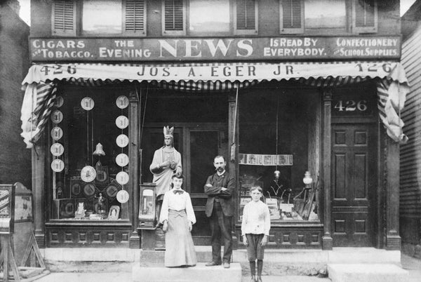 Joseph A. Eger Jr.'s candy and cigar store at 426 Broadway in the late 1880s. Courtesy Ann Eger Thuman