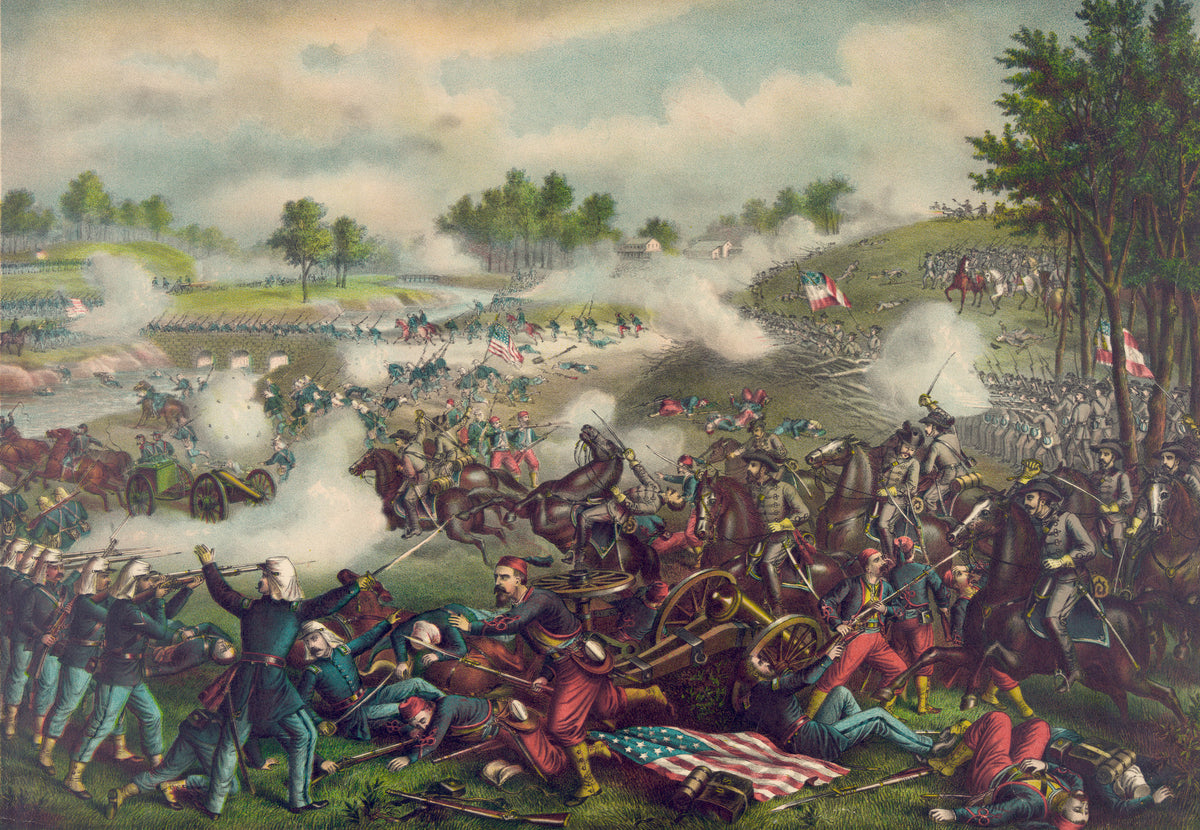 Artist rendering of the Battle of Bull Run, July 21, 1861.