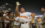 Padres' game 4 hero Steve Garvey at Jack Murphy Stadium on Oct. 7, 1984. Michael Franklin / The San Diego Union-Tribune