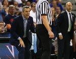 Virginia head coach Tony Bennett reacts in the first half against the Sooners. Courtesy Zack Wajsgras/The Daily Progress