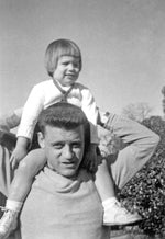 Clare Osdene Schapiro as a tot, with her dad Tom Osdene.