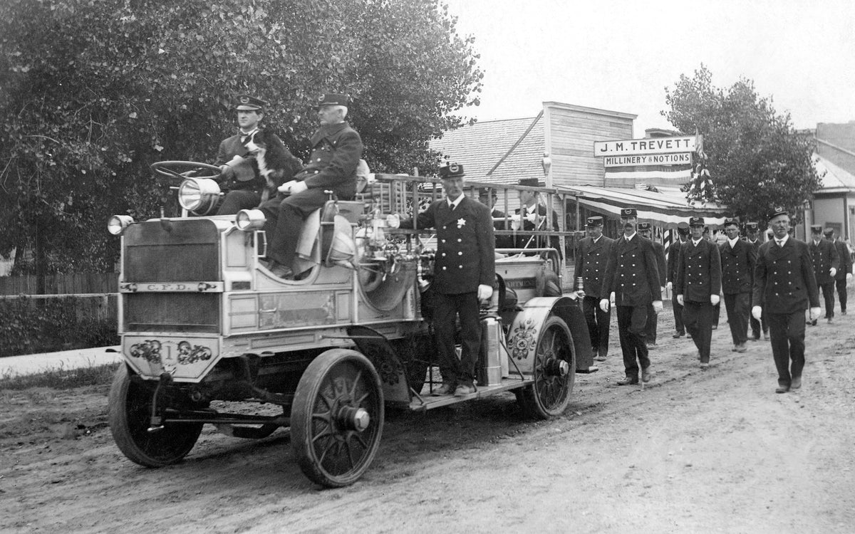 Casper Fire Department on parade, circa 1910s. Courtesy Casper College Western History Center