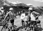Cyclists take a break after climbing Independence Pass. The Denver Post