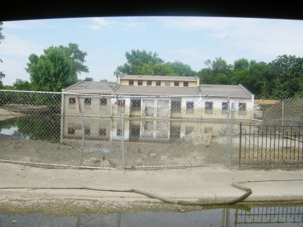 The new entrance building being built at Minot's Roosevelt Park Zoo was heavily damaged by the Souris River flood.