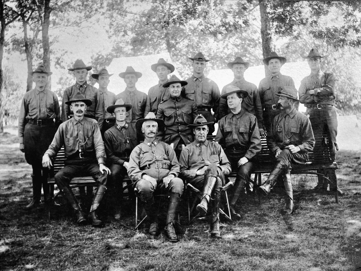 Soldiers in Superior, during World War I, circa 1918. Courtesy Douglas County Historical Society, Superior, Wisconsin