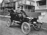 T.J. O'Donnell and friends in a Thomas Flyer at the 1500 block of Race Street, circa 1910. Courtesy Canton O'Donnell