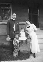 Denver Police Officer William Goldblatt and his family in front of their home at Fourteenth and Newton Streets, circa 1914. Courtesy Helene Hoffman