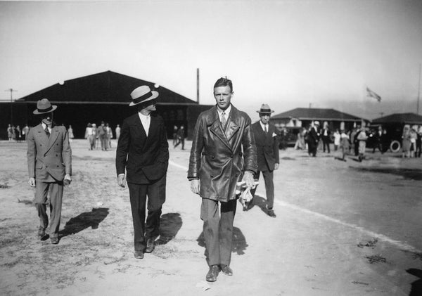 Charles A. Lindbergh at the original Lowry Field, Thirty-Eighth and Dahlia in 1927 on his national tour following his transatlantic flight. Courtesy Wings Over the Rockies Air & Space Museum