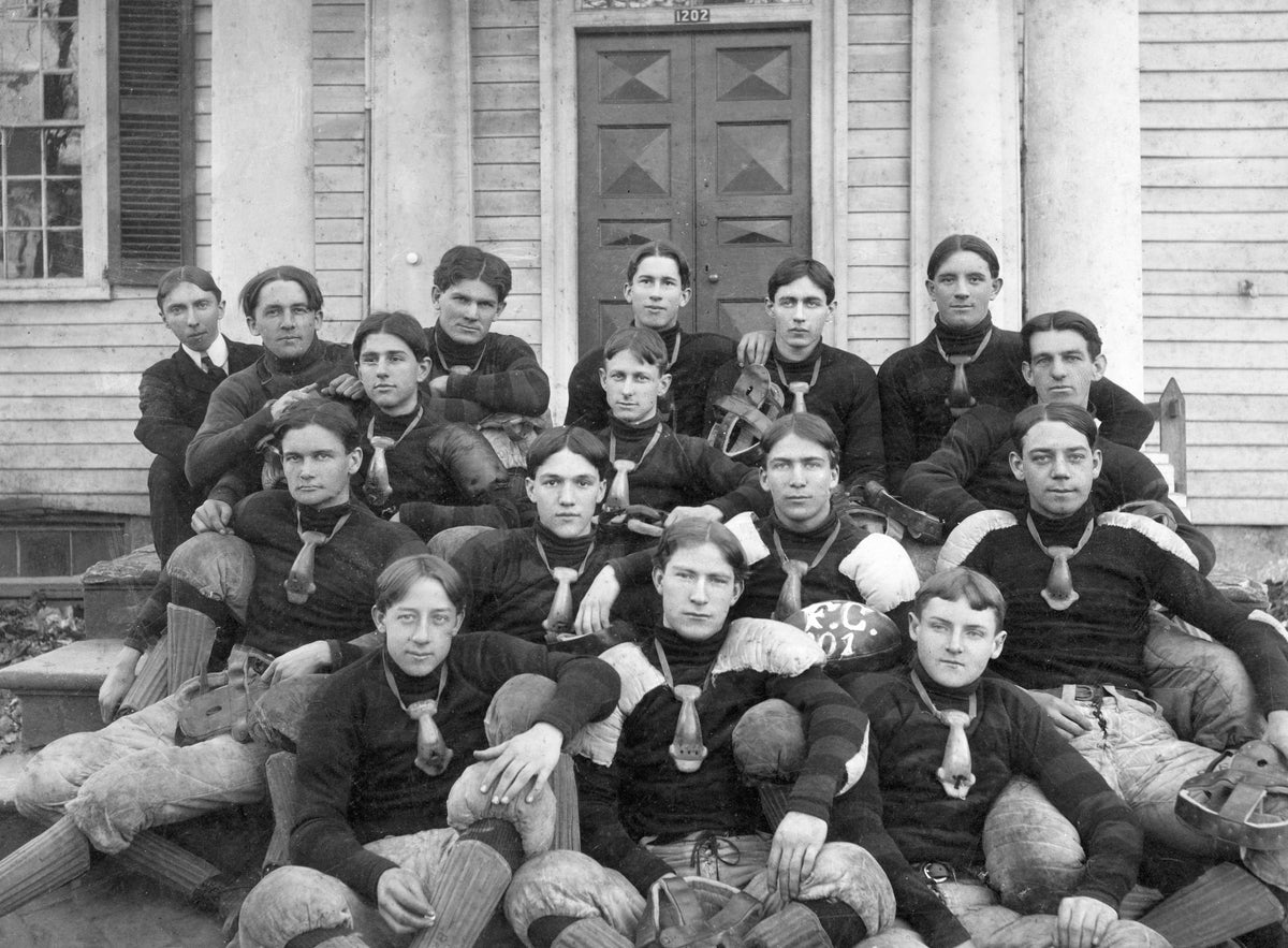 Fredericksburg Quips and Quibbles football team, 1901. A. E. Miller was the manager of the team. Courtesy Central Rappahannock Heritage Center