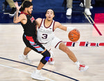 Gonzaga Bulldogs guard Andrew Nembhard (3) moves the ball past LMU during the second half of a college basketball game on Feb. 27, 2021, at McCarthey Athletic Center in Spokane, Wash. Gonzaga won the game 86-69. Tyler Tjomsland/The Spokesman-Review