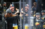 Golden Knights fans celebrate goal by center Jonathan Marchessault during the first period of an NHL hockey game against the Vancouver Canucks at T-Mobile Arena in Las Vegas on Tuesday, March 20, 2018. Courtesy Chase Stevens/Las Vegas Review-Journal