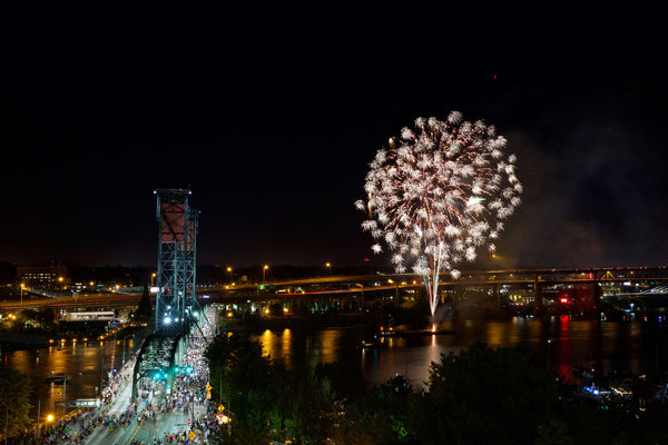 Spectators on the Hawthorne Bridge have the best view of Fourth of July fireworks on the Willamette River. Thomas Boyd/The Oregonian/OregonLive