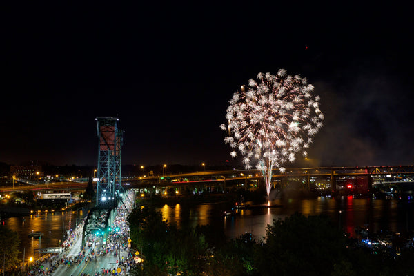 Spectators on the Hawthorne Bridge have the best view of Fourth of July fireworks on the Willamette River. Thomas Boyd/The Oregonian/OregonLive