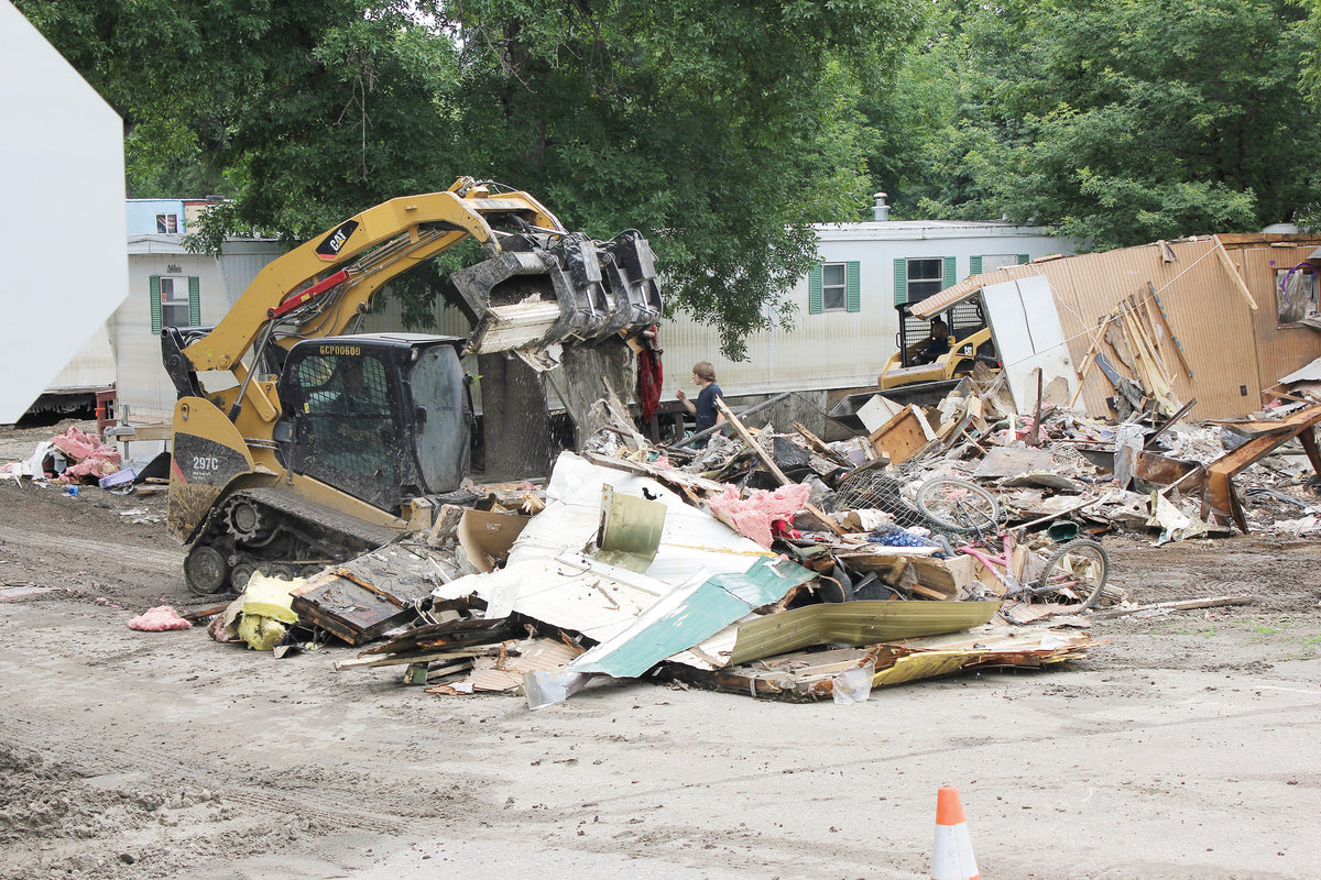 Months after the Souris River flood, demolition work began in two moile home parks on Minot's east side.