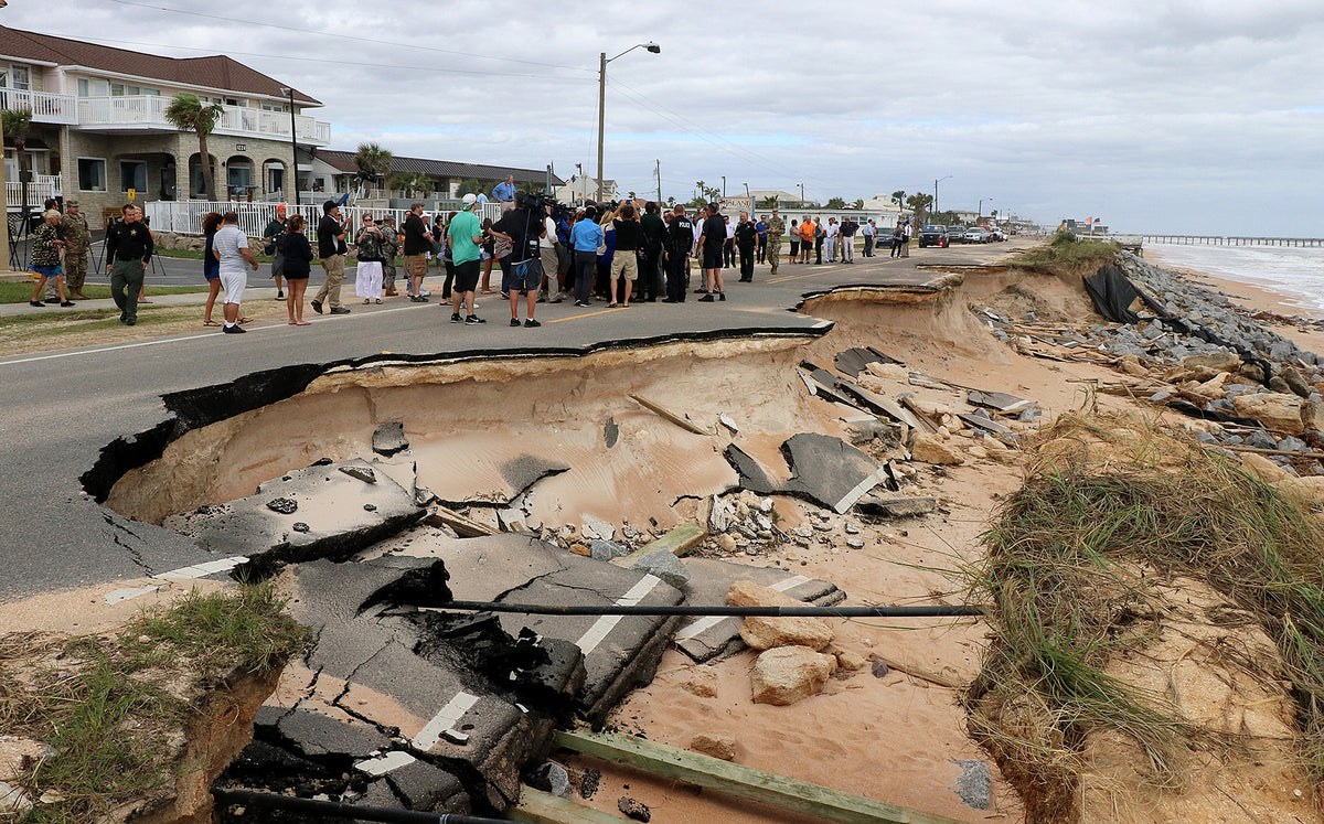 The devastation to S.R. A1A in Flagler Beach is clear as state officials tour the damage wrought by Hurricane Matthew. News-Journal/Jim Tiller