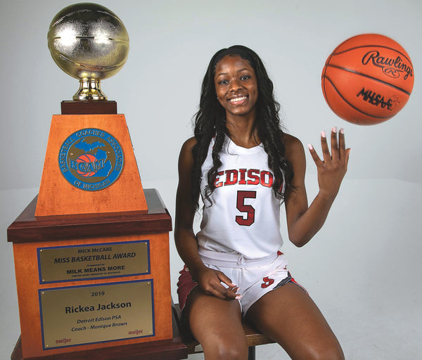Rickea Jackson from Detroit Edison was named the 2019 Miss Basketball. MANDI WRIGHT/DETROIT FREE PRESS