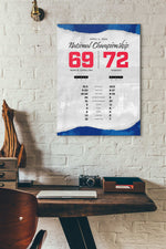 Kansas Jayhawks 2021-22 National Championship by the Numbers Wall Art