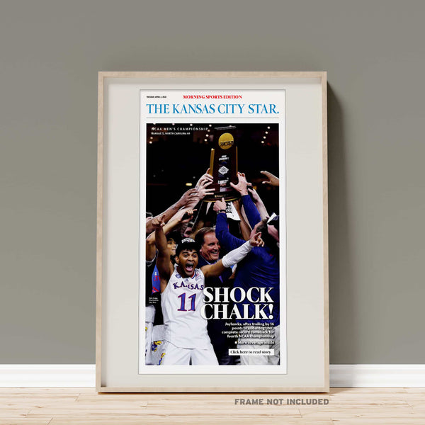 Kansas Jayhawks Shock Chalk Front Page Poster