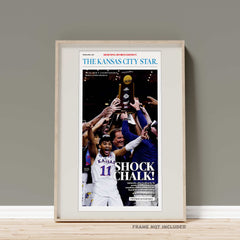Kansas Jayhawks Shock Chalk Front Page Poster Cover