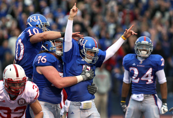 Quarterback Todd Reesing celebrated a touchdown against Nebraska inside Memorial Stadium in 2009.