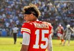 Mahomes wears his customary grin on the sideline during a September 2018 game against the Los Angeles Chargers at the StubHub Center in L.A.  Kansas City Star