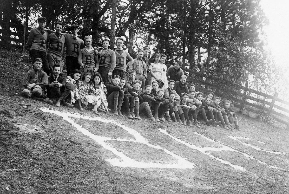 Brownsville High School students, circa 1930. Included in the photo are Jack E. and Jack L. Courtesy Linn County Historical Museum