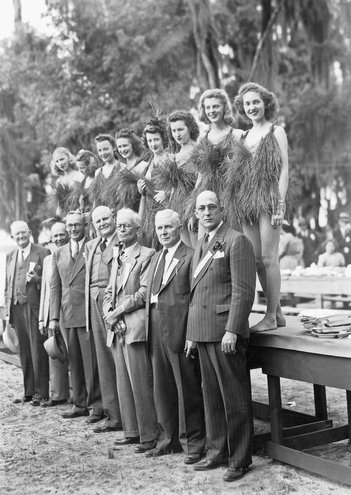 Turpentine queens, and dignitaries, Valdosta, 1930s. Lowndes County Historical Society and Museum
