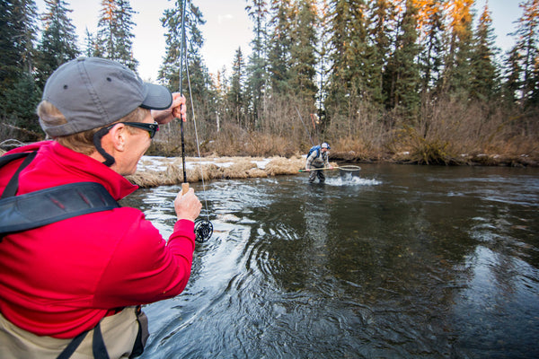 A guide nets a huge steelhead caught by Gonzaga University men’s basketball coach Mark Few while fly fishing in a southeast Alaska stream during the second week of April 2017. Courtesy Greg Heister