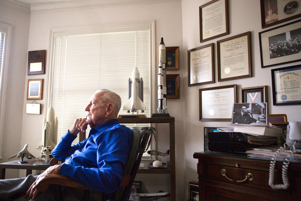 “Isn’t it a shame that if we had been doing what we should have been doing, we’d have had men on the moon commercially at least 25, maybe 30 years ago?” Chris Kraft said at age 95. CourtesyMarie D. De Jesús/Houston Chronicle