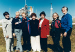 Visiting Kennedy Space Center in 1995 as invited guests of STS-63 pilot Eileen Collins are (from left): Gene Nora Jessen, Wally Funk, Jerrie Cobb, Jerri Truhill, Sarah Ratley, Myrtle Cagle and Bernice Steadman, all members of the First Lady Astronaut Trainees. The program was not sanctioned by NASA and was shuttered in the early 1960s. Courtesy NASA