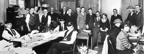 Wisconsin State Journal staff, January 1924. Wisconsin State Journal