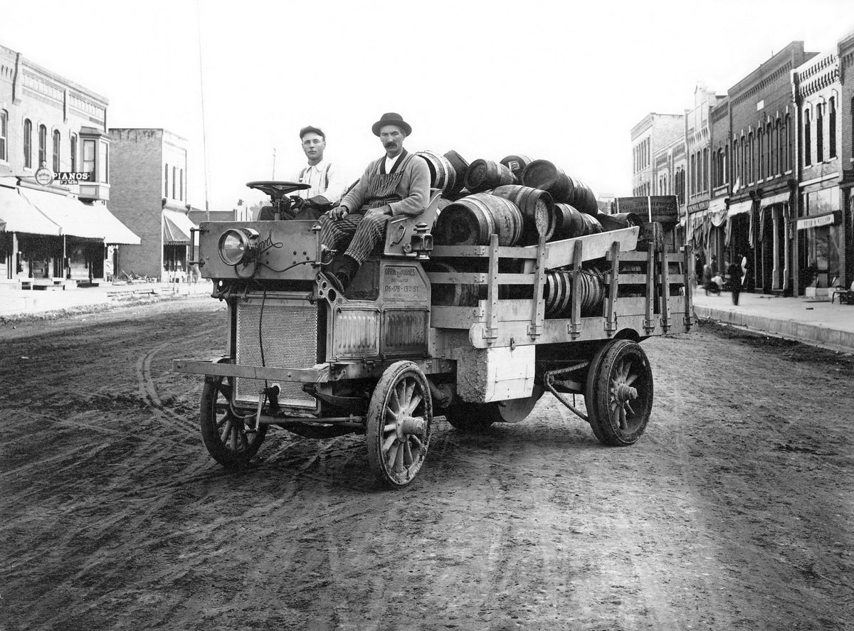 Men in the Marshfield Brewery truck, circa 1912. Courtesy North Wood County Historical Society / #C111.16-2