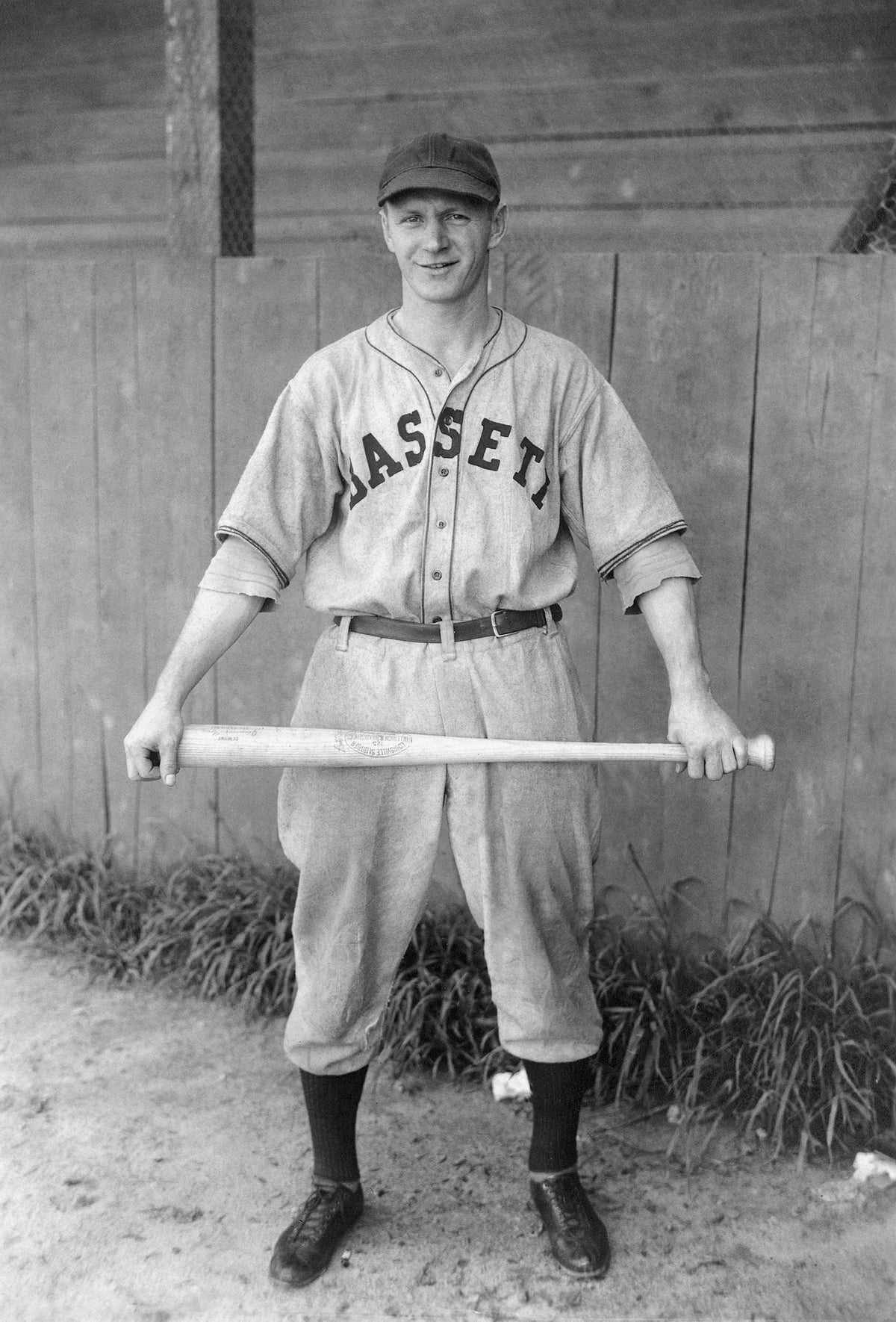 Baseball player Joe Zentara, who played on the Bassett team in the Bi-State League, 1930s. COURTESY BASSETT HISTORICAL CENTER