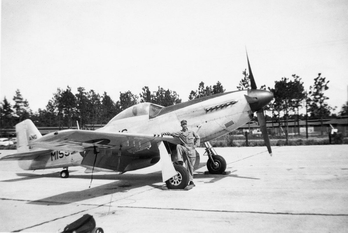 Pilot, Billy R. Alexander, field training in 1955.