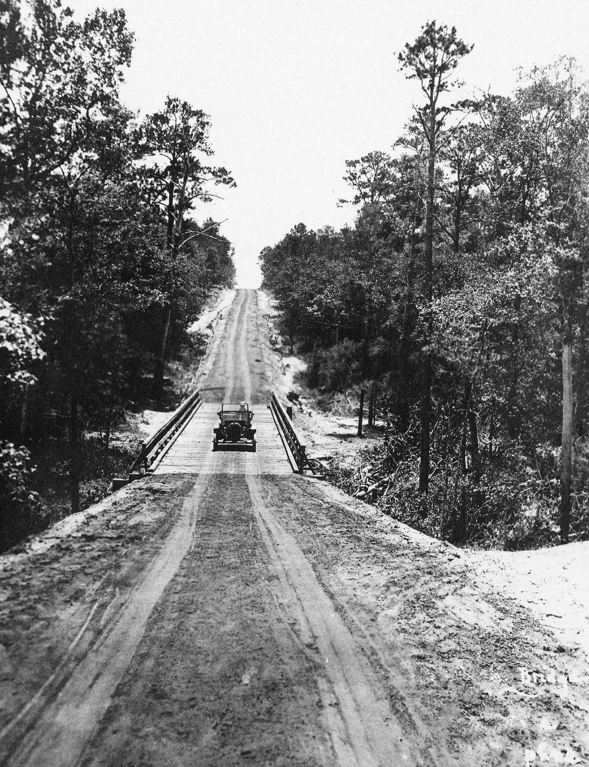 The Rock Creek Bridge on the road between Fairhope and Daphne, circa 1912.