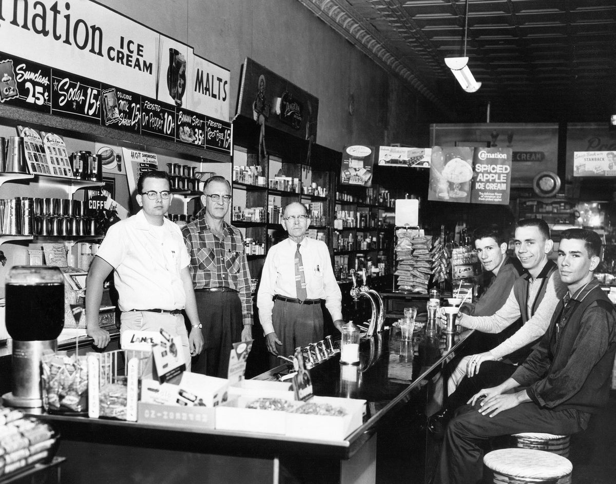 Moore Drug Store in Lewisville, 1957. Courtesy City of Lewisville – The Lewisville Collection
