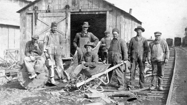 Workers at the Portland Cement Company at Fordwick (now Craigsville) pose in this late 19th, early 20th century photo. Courtesy Private Collection