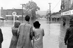 Waynesboro residents watch as the waters rise in this September 1940s flood. Courtesy Gladys (Brown) Richards Collection