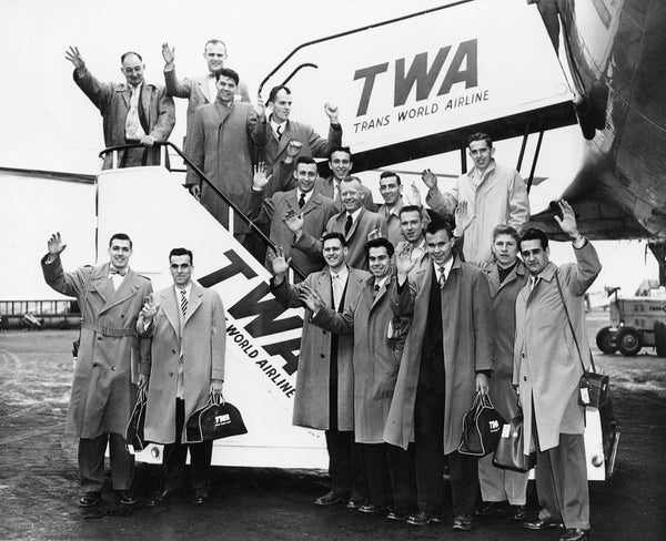 Penn State national championship soccer team takes a trip to Iran, March, 1951. This was a rapid-fire tour envisioned by the State Department as an international goodwill mission. They played Iran’s best soccer team. Penn State University Archives, Paterno Library