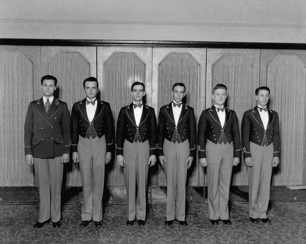 Paramount theater ushers on the opening day of the Paramount theater on State Street, Bristol, TN, February 20, 1931. Courtesy Bristol Historical Association