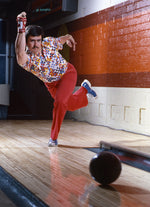 Paul Colwell of Tucson practices bowling in July 1977, at Golden Pin Lanes, site of the Tucson Pro Bowlers Association Open. Colwell won the Tucson Open in 1972. Courtesy P.K. Weis / Tucson Citizen