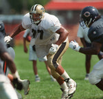 Saints tackle William Roaf during practice against the Bears at training camp in LaCrosse. John H. Williams / The Advocate