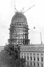 The Wisconsin State Capitol under construction, postmarked 1911. Courtesy Dennis Bork