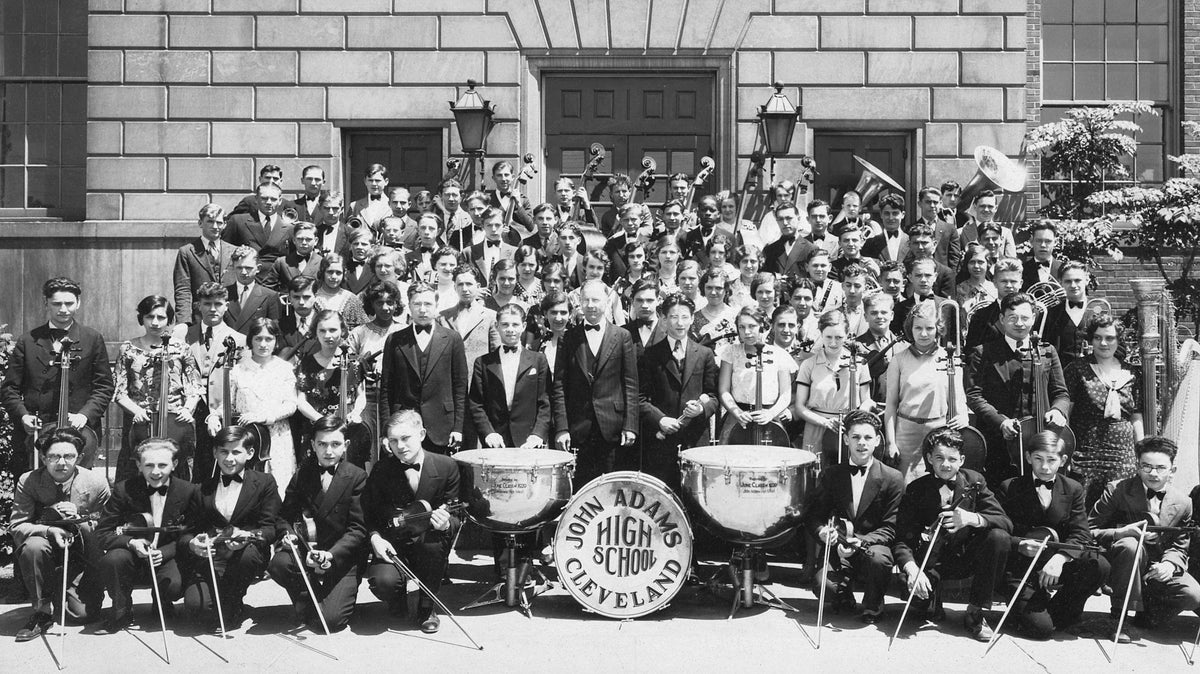 The John Adams High School band, circa 1930s. Courtesy Cleveland Public Library