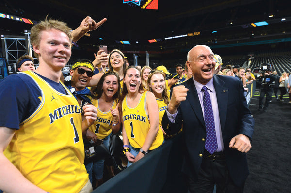 On Dec. 5, 1979, less than a month after his firing by the Pistons, Dick Vitale called DePaul’s 90-77 victory over Wisconsin for ESPN. A broadcasting icon was born; Vitale played the role of exuberant hoops junkie. In perfect form, he checked in with Michigan fans at the 2018 Final Four in San Antonio. ROBERT DEUTSCH/USA TODAY SPORTS